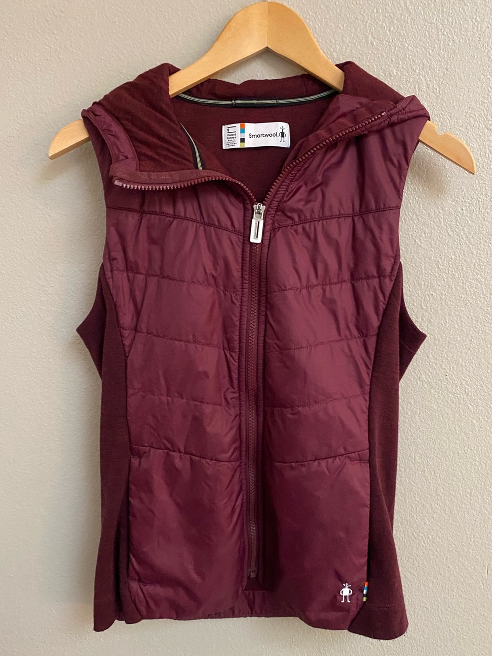 Smartwool Smartloft 60 Hooded Vest Burgundy - Size Small